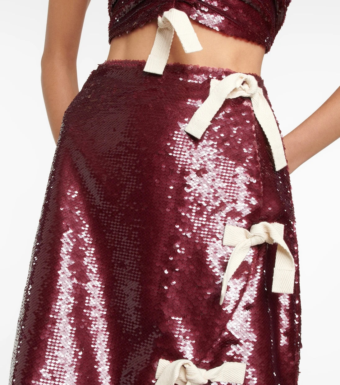 Ganni - Sequined wrap skirt