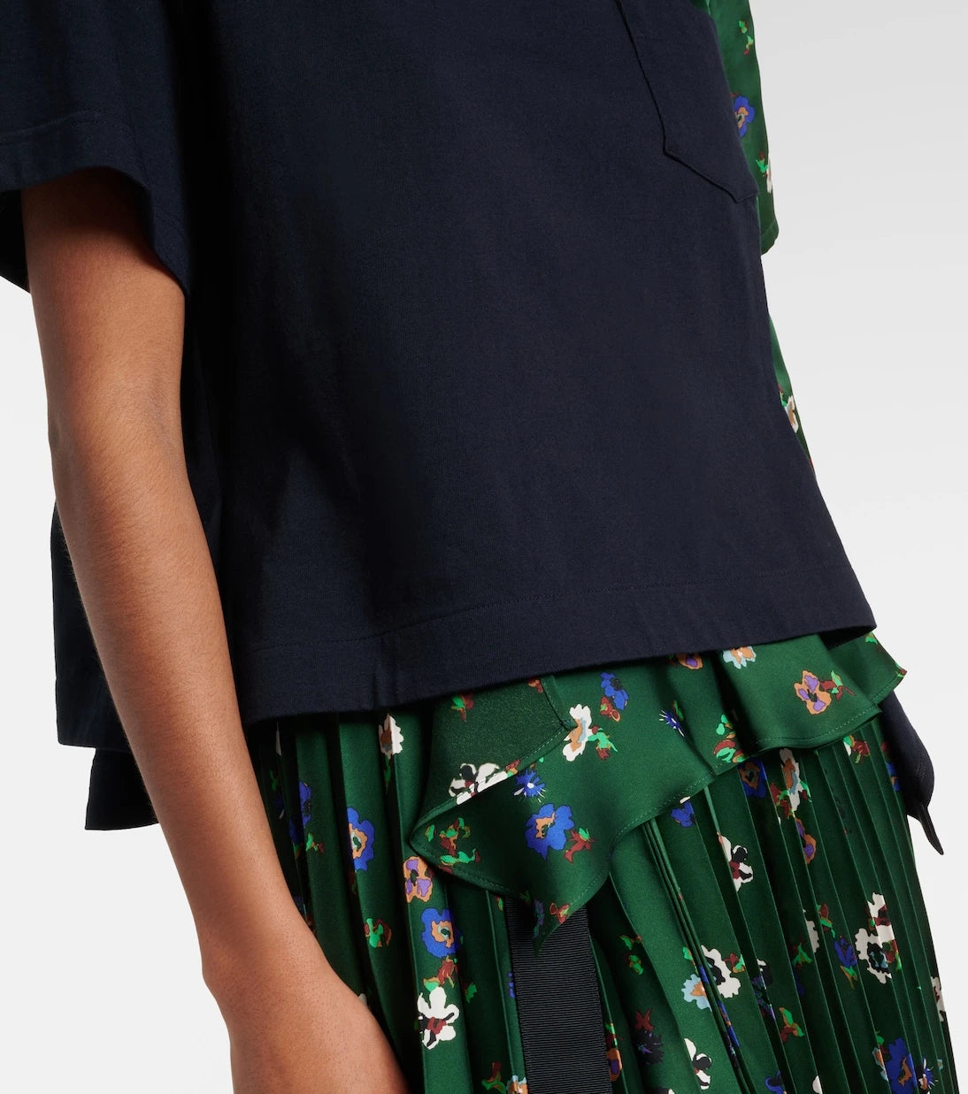 Sacai - Floral cotton top