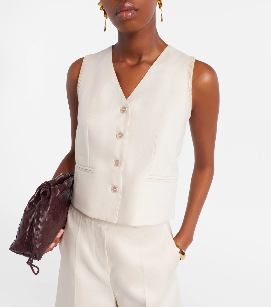 Max Mara - Calibri cable-knit linen vest