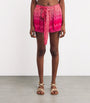 Missoni Red Silk Zigzag Shorts