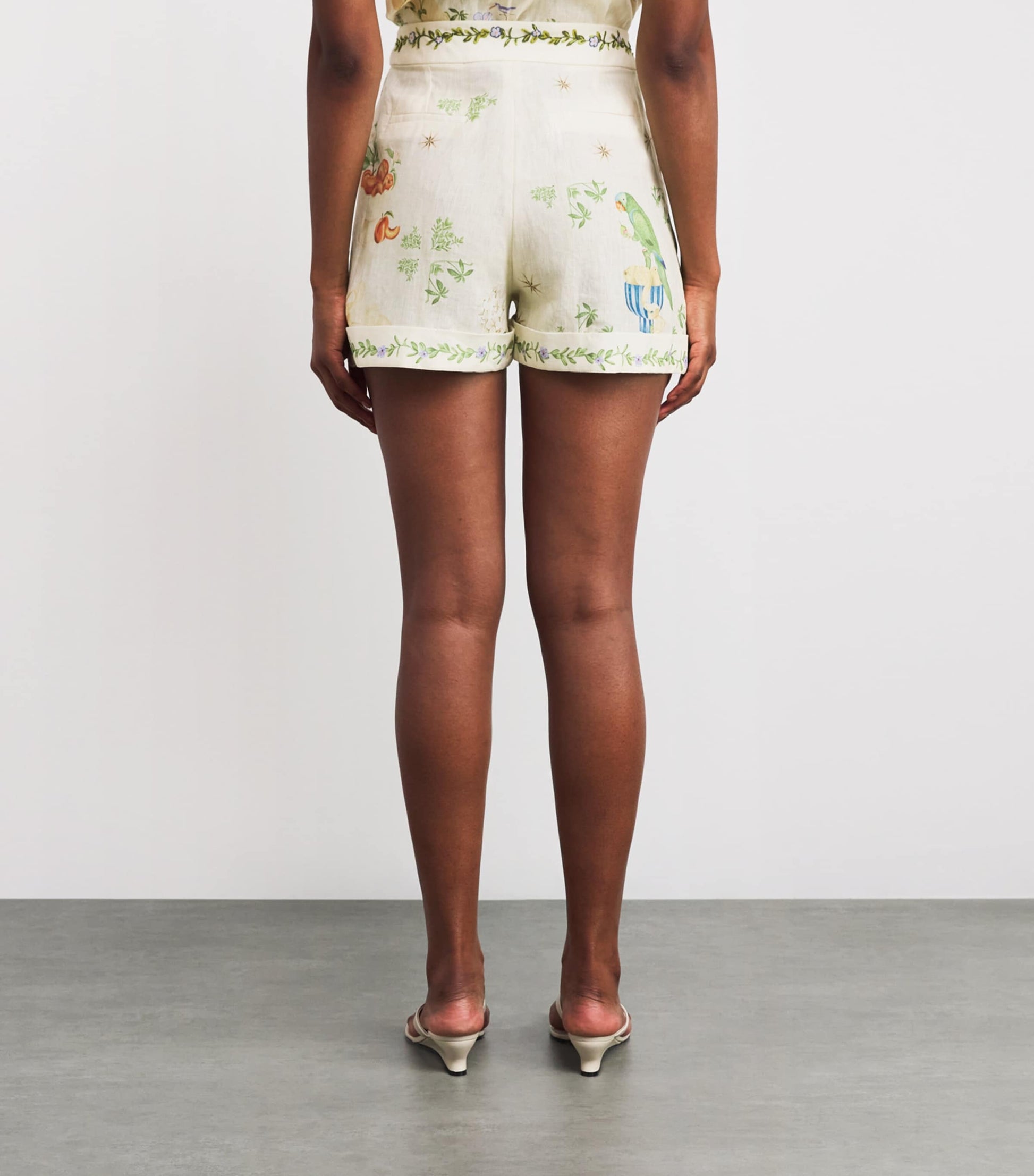 Agua By Agua Bendita Multi Linen Embroidered Rommy Shorts