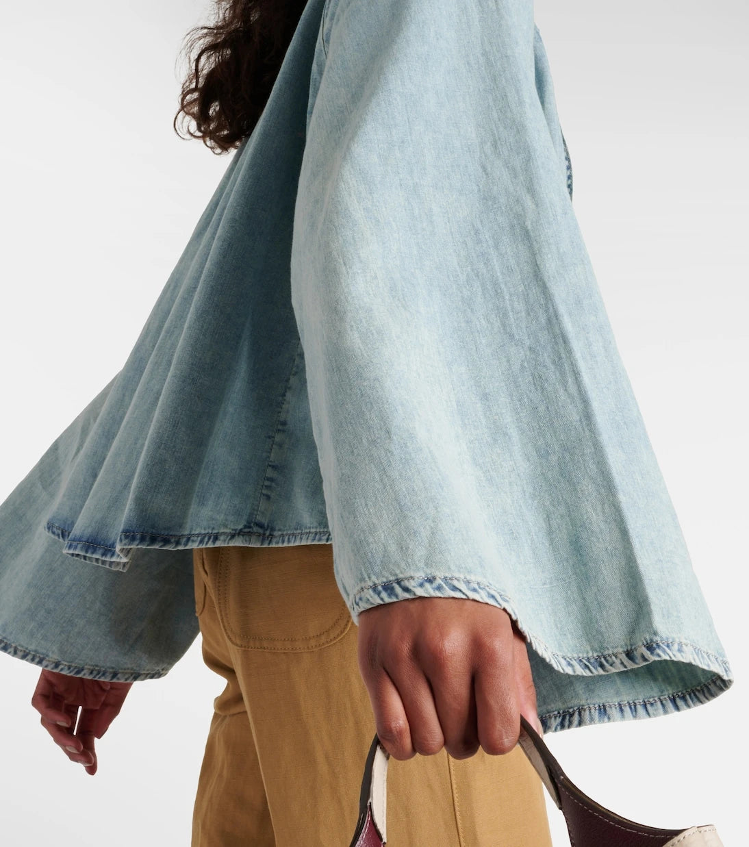 Frame - Cotton and linen denim top