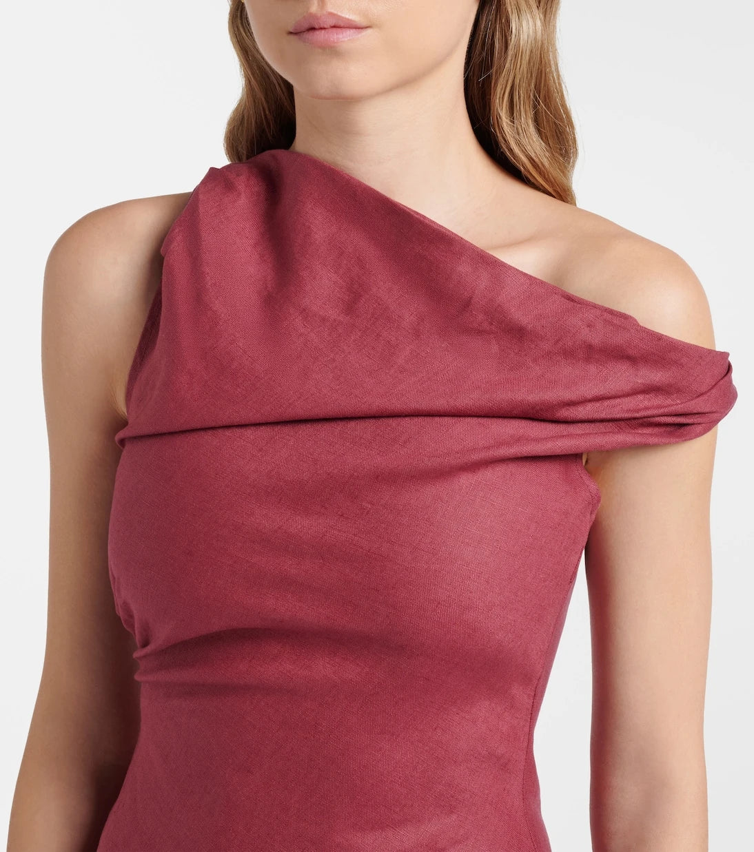 Faithfull - Suis asymmetric linen maxi dress