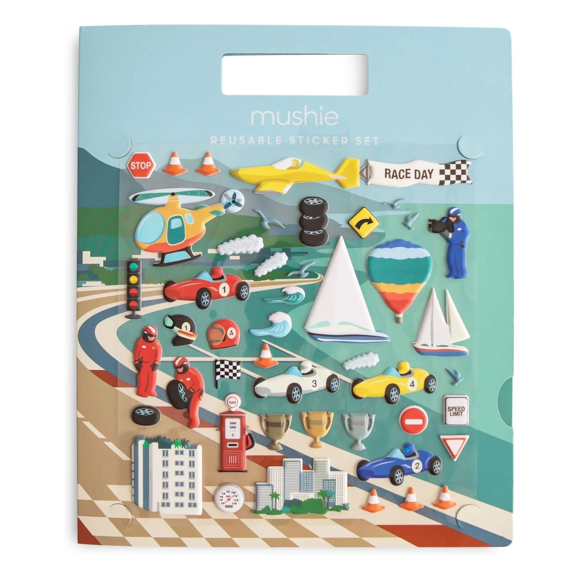 Mushie - Book of repositionable stickers Cars