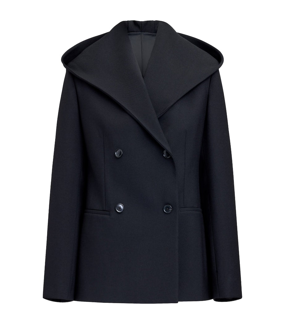 Alaïa Black Virgin Wool Tailored Coat