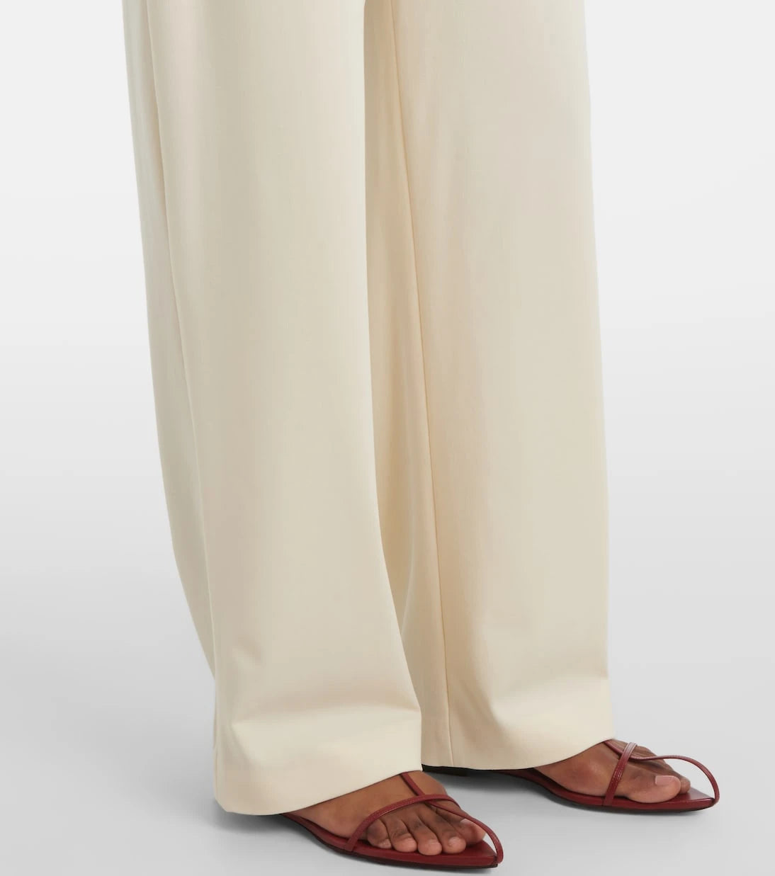 Fforme - Larissa high-rise wool-blend wide-leg pants