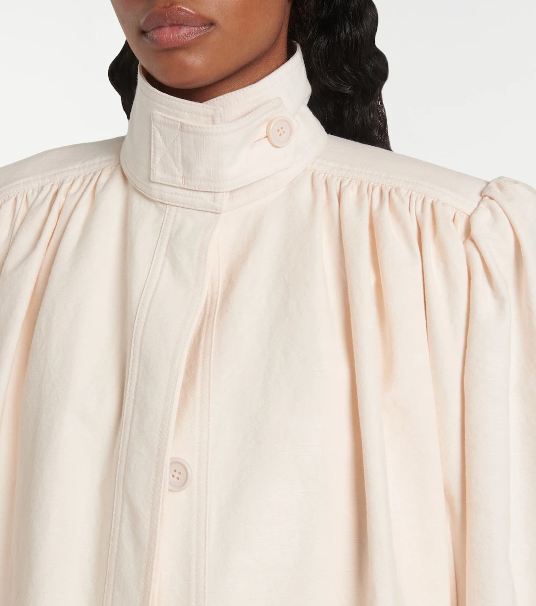 Chloé - Gathered cotton canvas jacket
