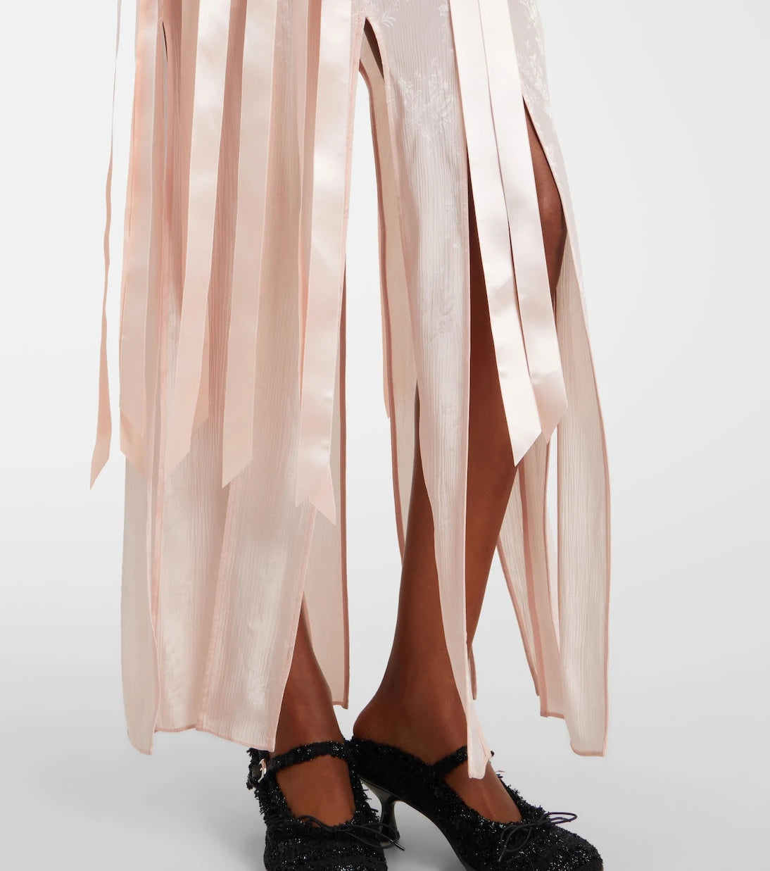 Simone Rocha - Bow-detail floral jacquard maxi dress