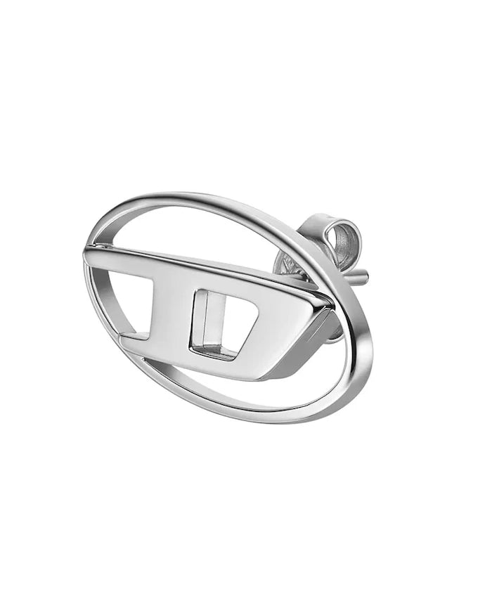 Diesel Erkek Paslanmaz Çelik Küpe Oval D Logo