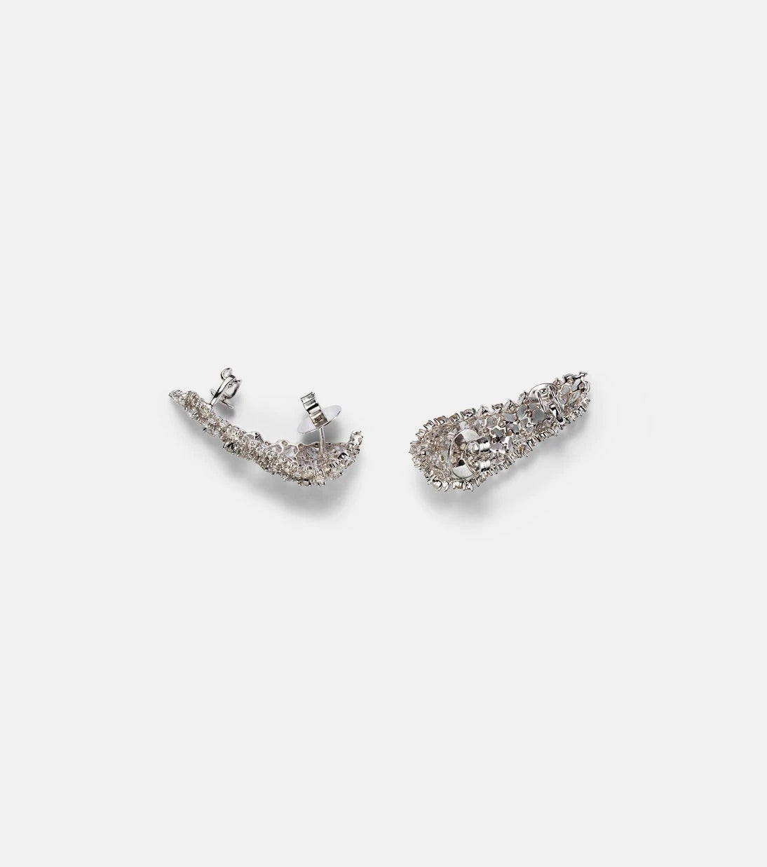 Ananya - Scatter 18kt white gold earrings with diamonds