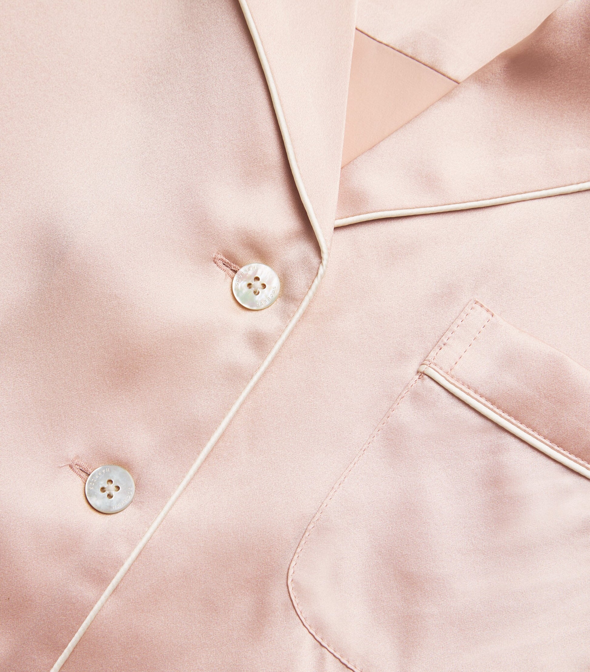 Harrods Pink Silk Short Pyjama Set