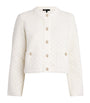 Maje White Tweed-Effect Cardigan