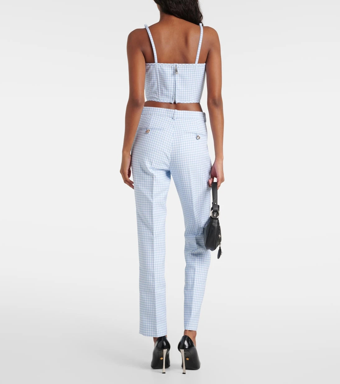 Versace - Medusa '95 gingham virgin wool bustier