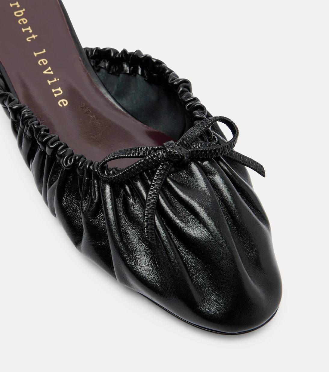 Herbert Levine - Gather Around ruched leather mules