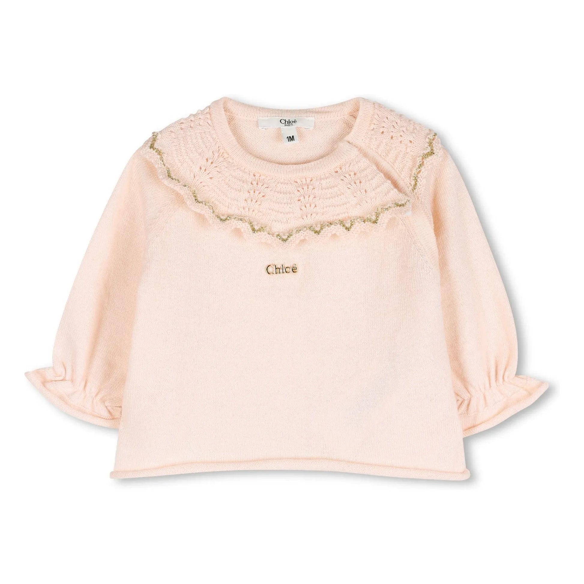 Chloé - Organic cotton sweater and bloomer set | Pink