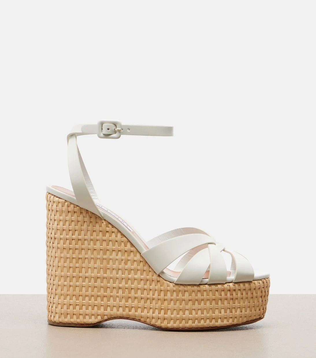 Aquazzura - Copacabana leather wedge sandals