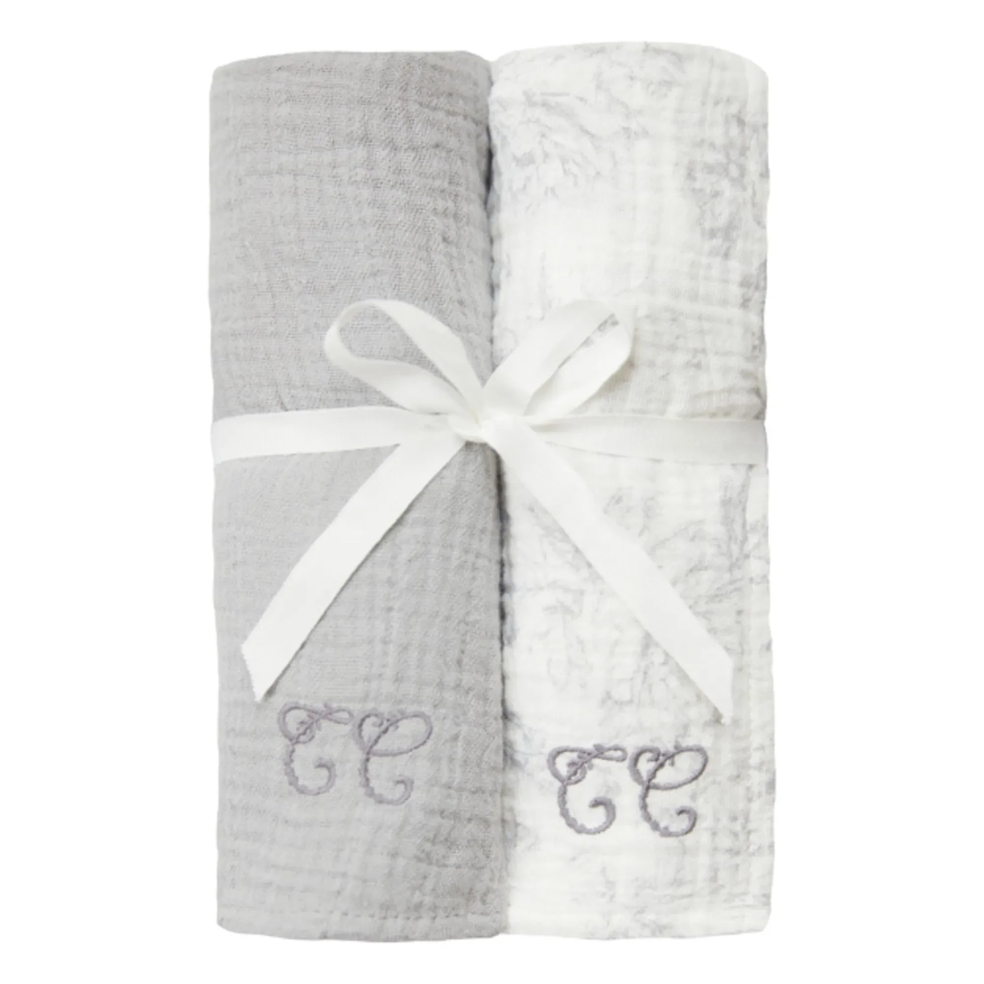 Tartine et Chocolat - Toile de Jouy diapers - Set of 2 | Grey