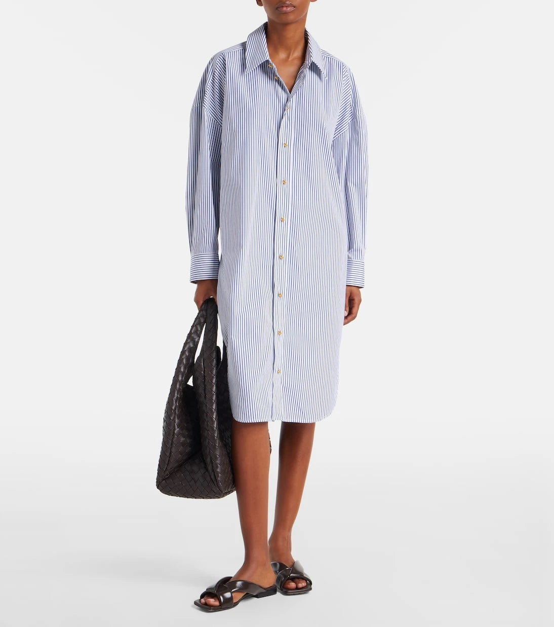 Bottega Veneta - Striped cotton poplin shirt