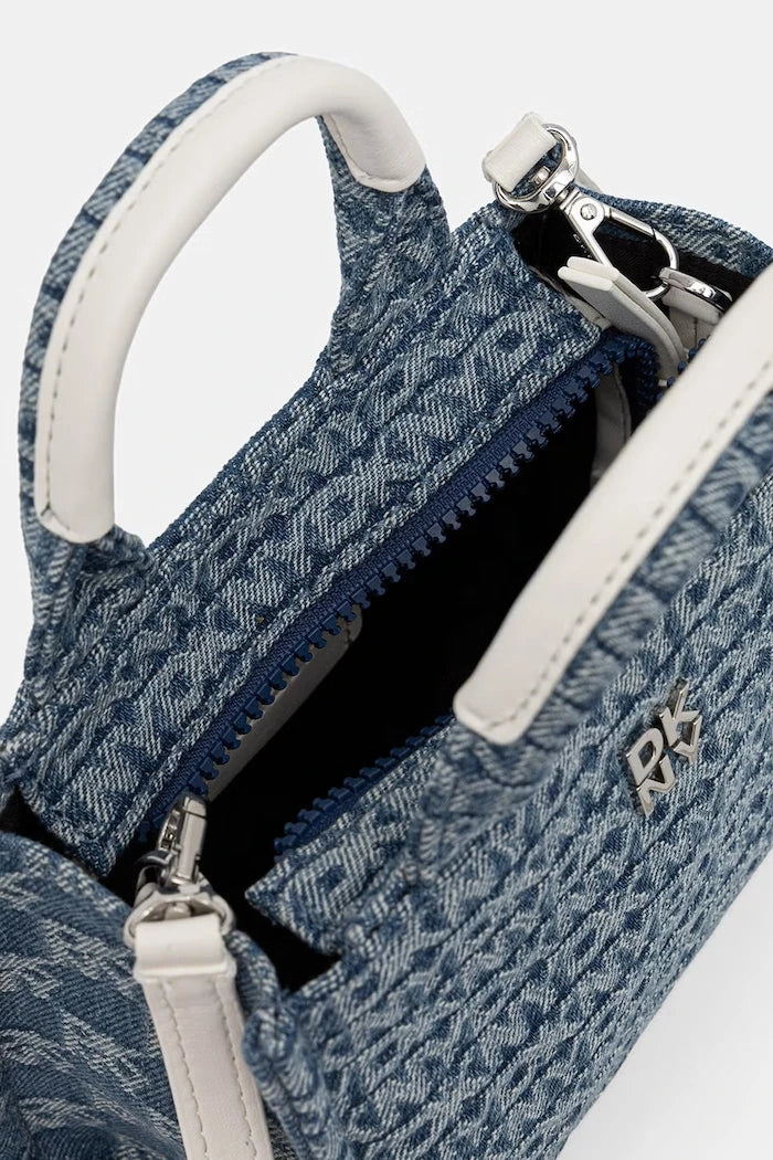 DKNY kadın denim crossbody çanta