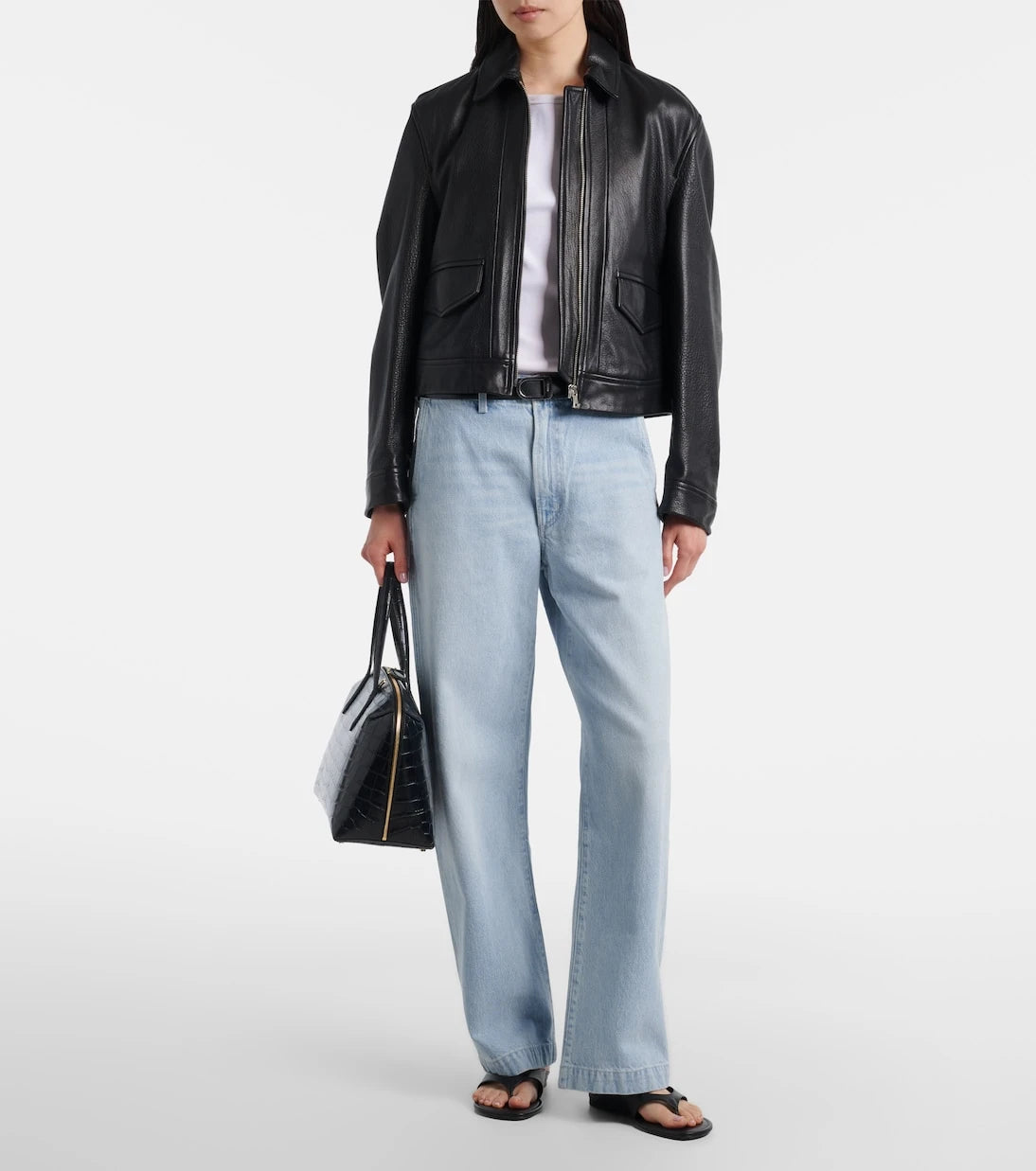 Agolde - x Maria McManus faded wide-leg jeans
