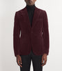 Velvet Single-Breasted Blazer