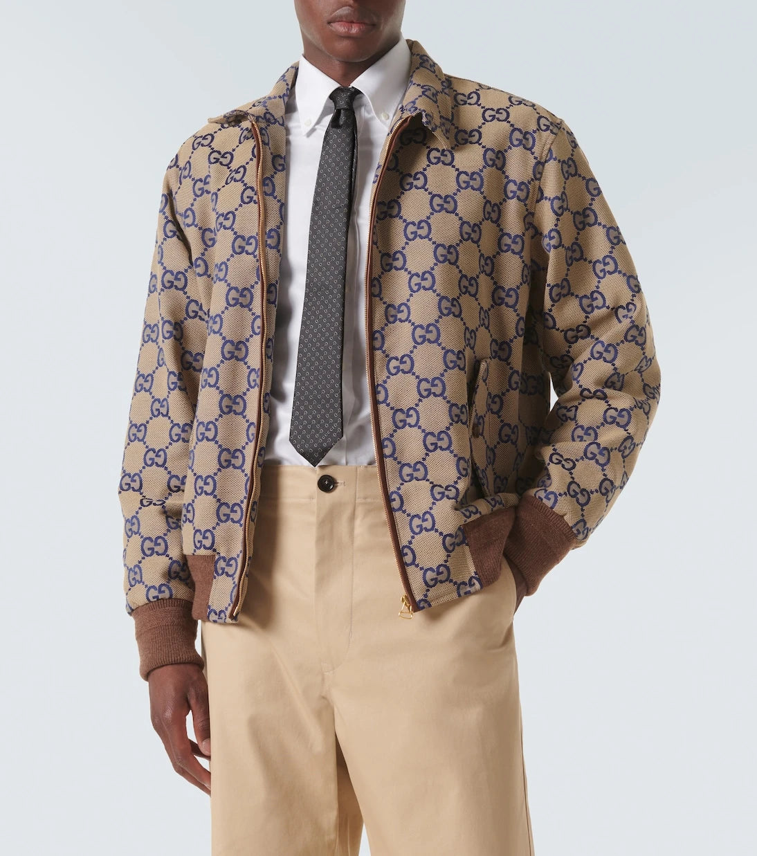 Gucci - Horsebit silk jacquard tie