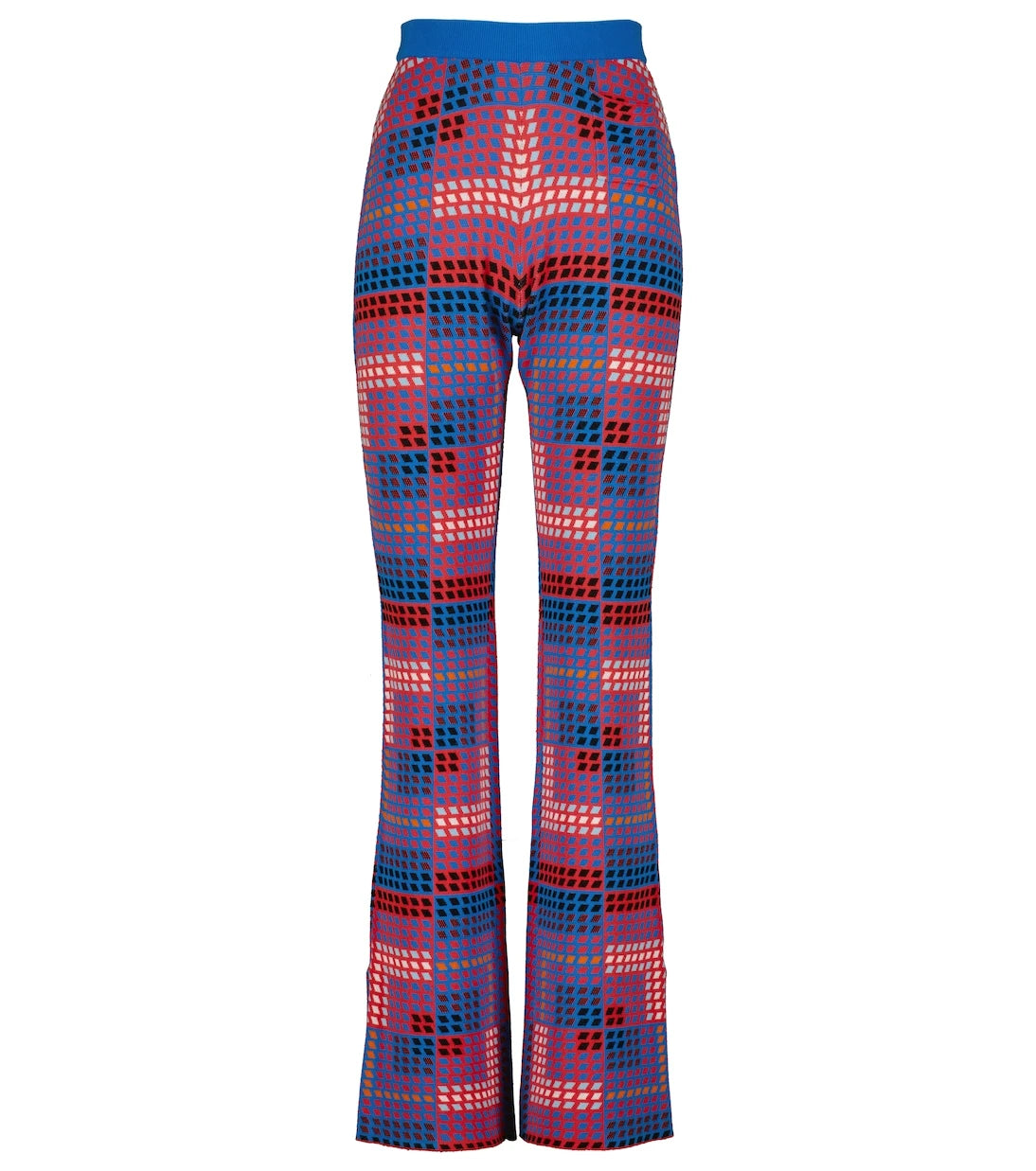 Rabanne - High-rise flared jacquard pants