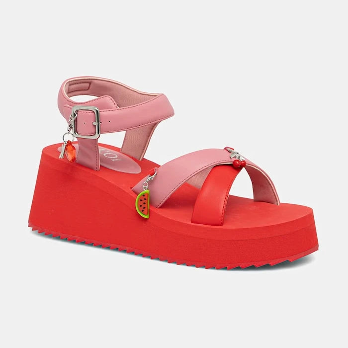 Koi Footwear kadın platform sandaletleri Orchard Flatform Charm Sandals