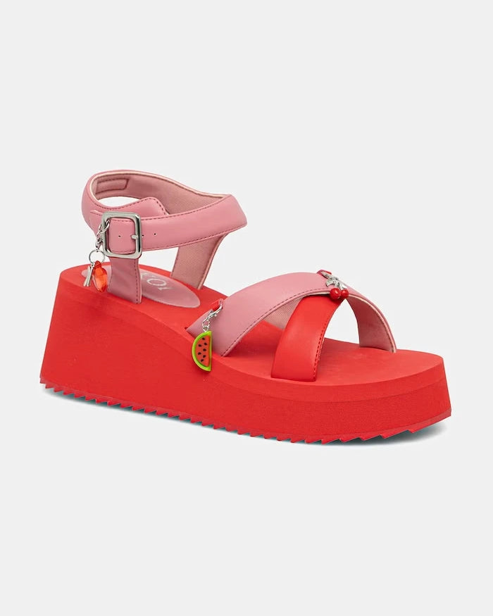 Koi Footwear kadın platform sandaletleri Orchard Flatform Charm Sandals