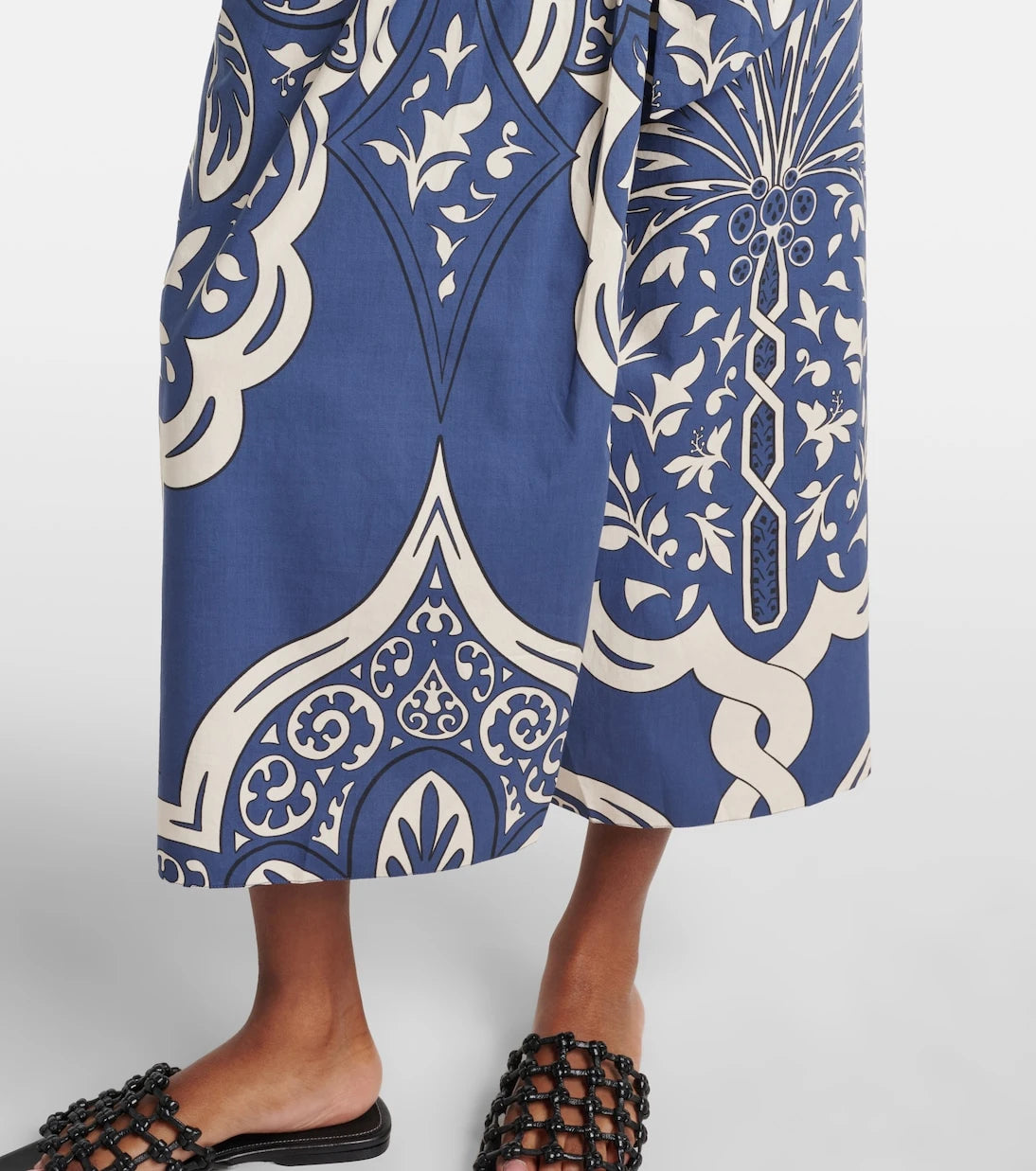 Johanna Ortiz - Printed cotton poplin wrap skirt