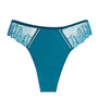 Blue Geo Lace Thong