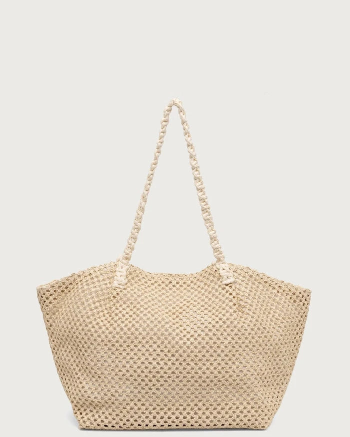 women'secret örgü kumaşlı kadın tote çanta