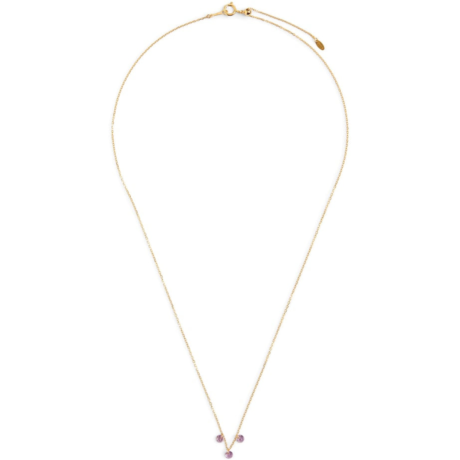Persée Yellow Gold and Sapphire La Vie en Rose Necklace