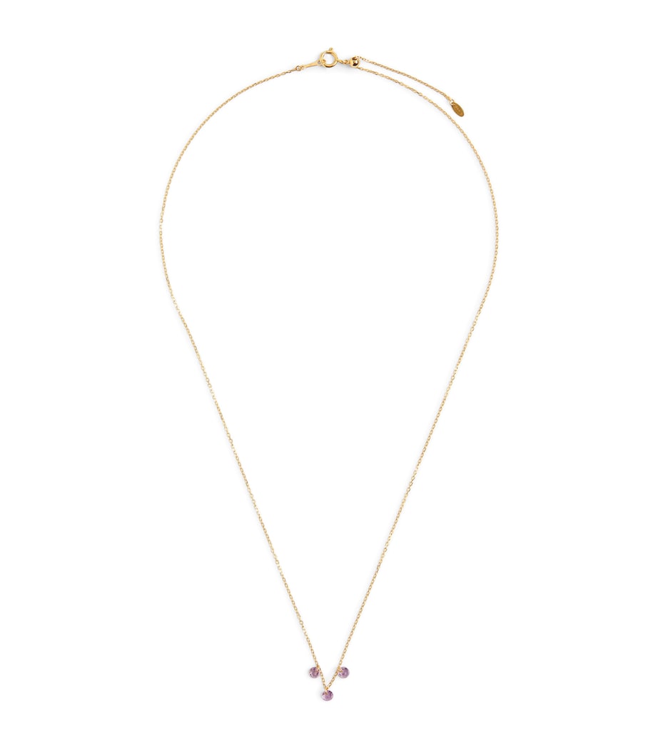 Persée Yellow Gold and Sapphire La Vie en Rose Necklace