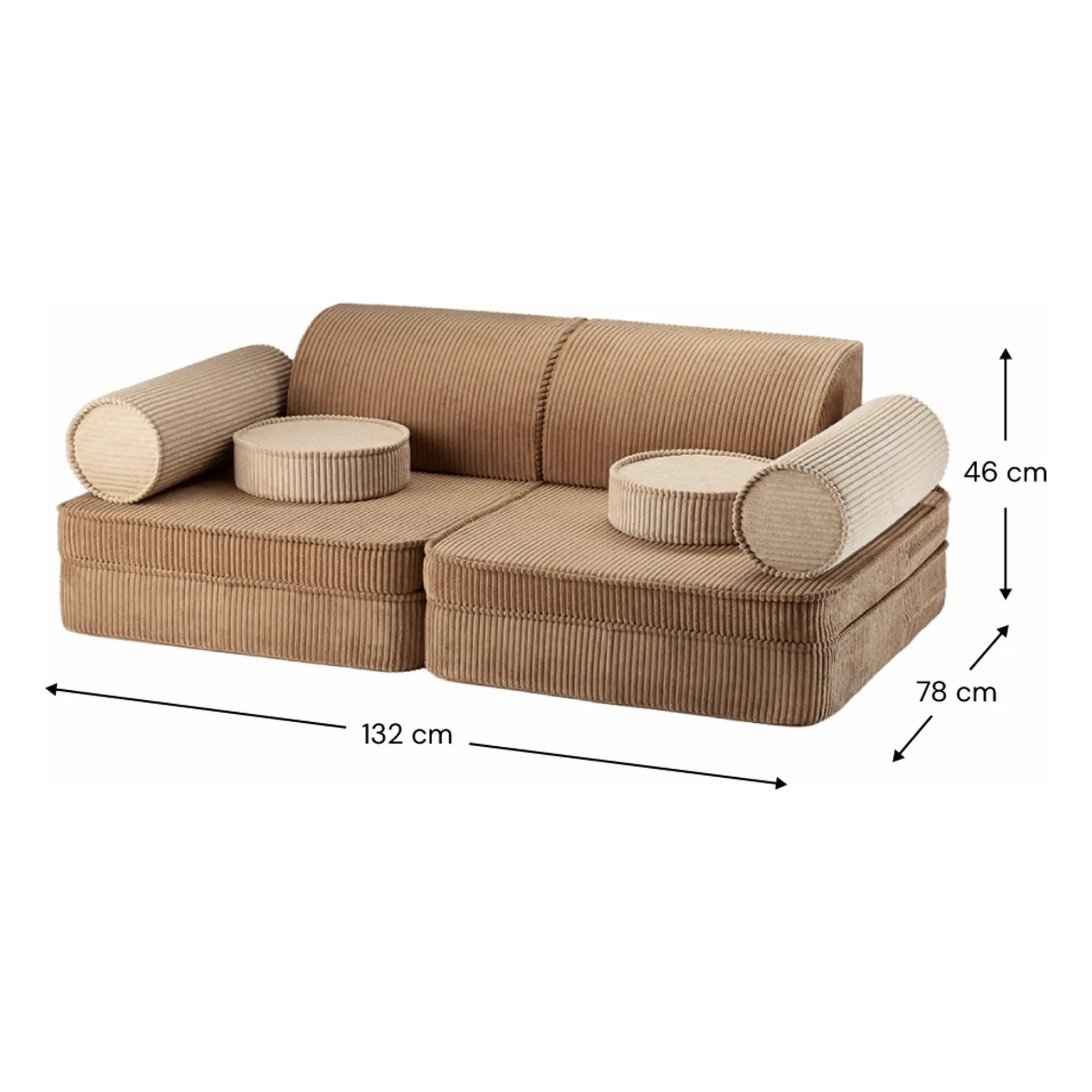Wigiwama - Modular corduroy sofa | Brown
