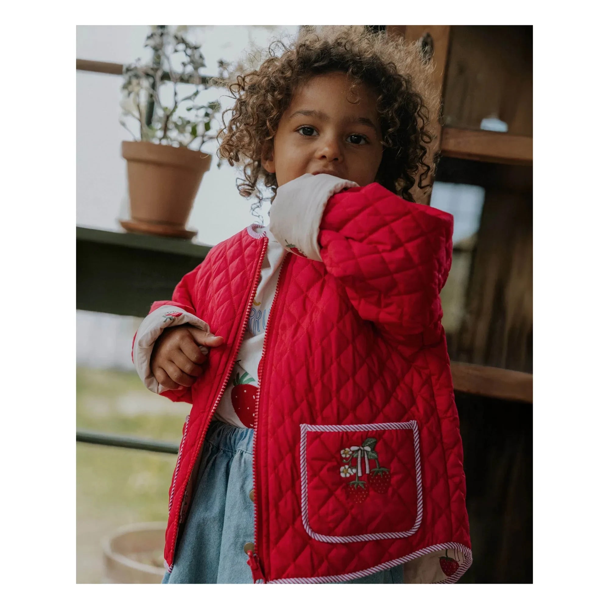 Fliink - Strawberry Kota Jacket | Pink
