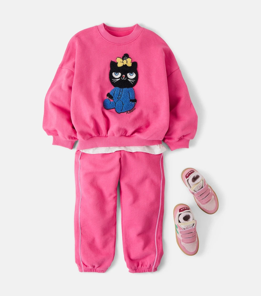 Mini Rodini - Cat patch-appliqué jersey sweatshirt