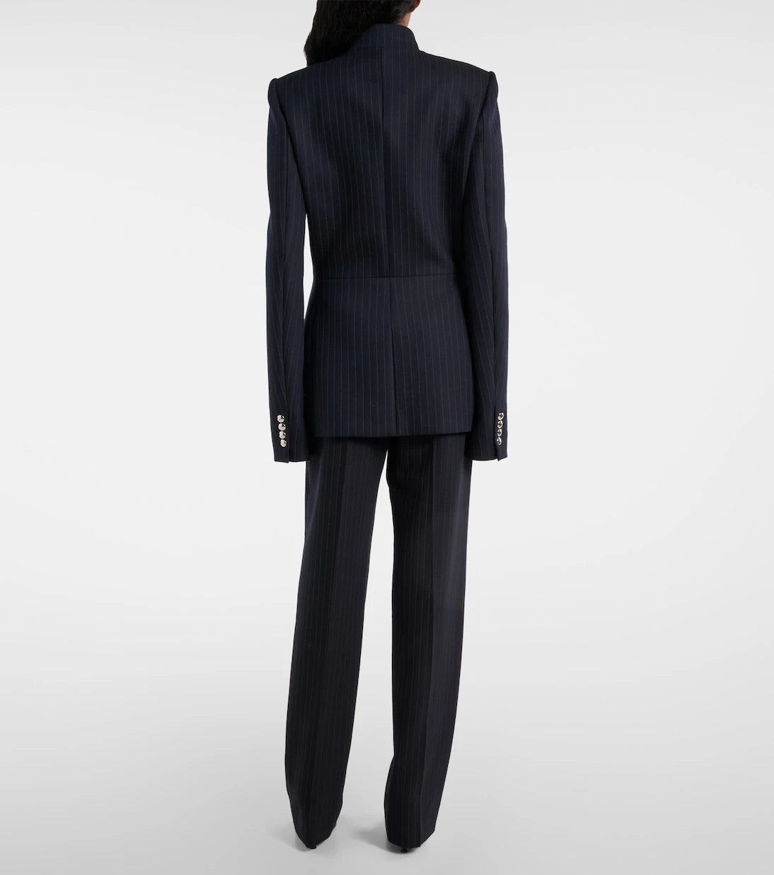 Khaite - Samuel chalk stripe wool-blend jacket