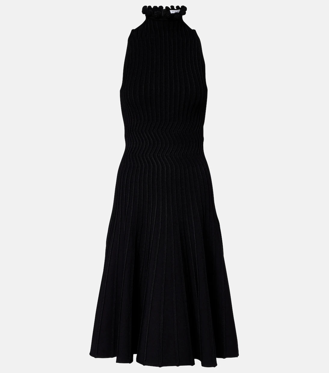 Alaïa - Ribbed-knit turtleneck midi dress
