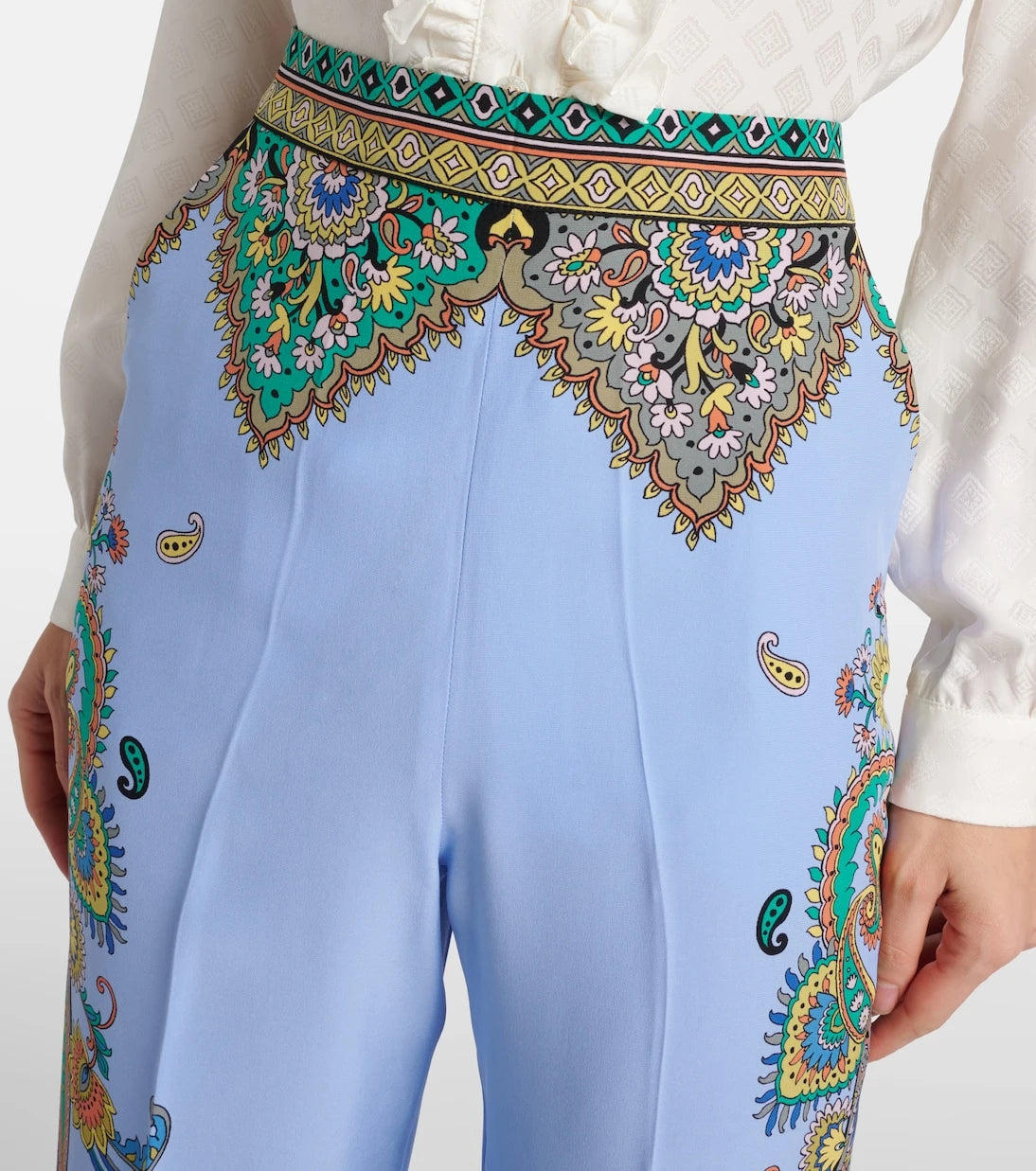 Etro - Floral silk crêpe de chine wide-leg pants