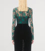 Valentino Green Lace Floral Top