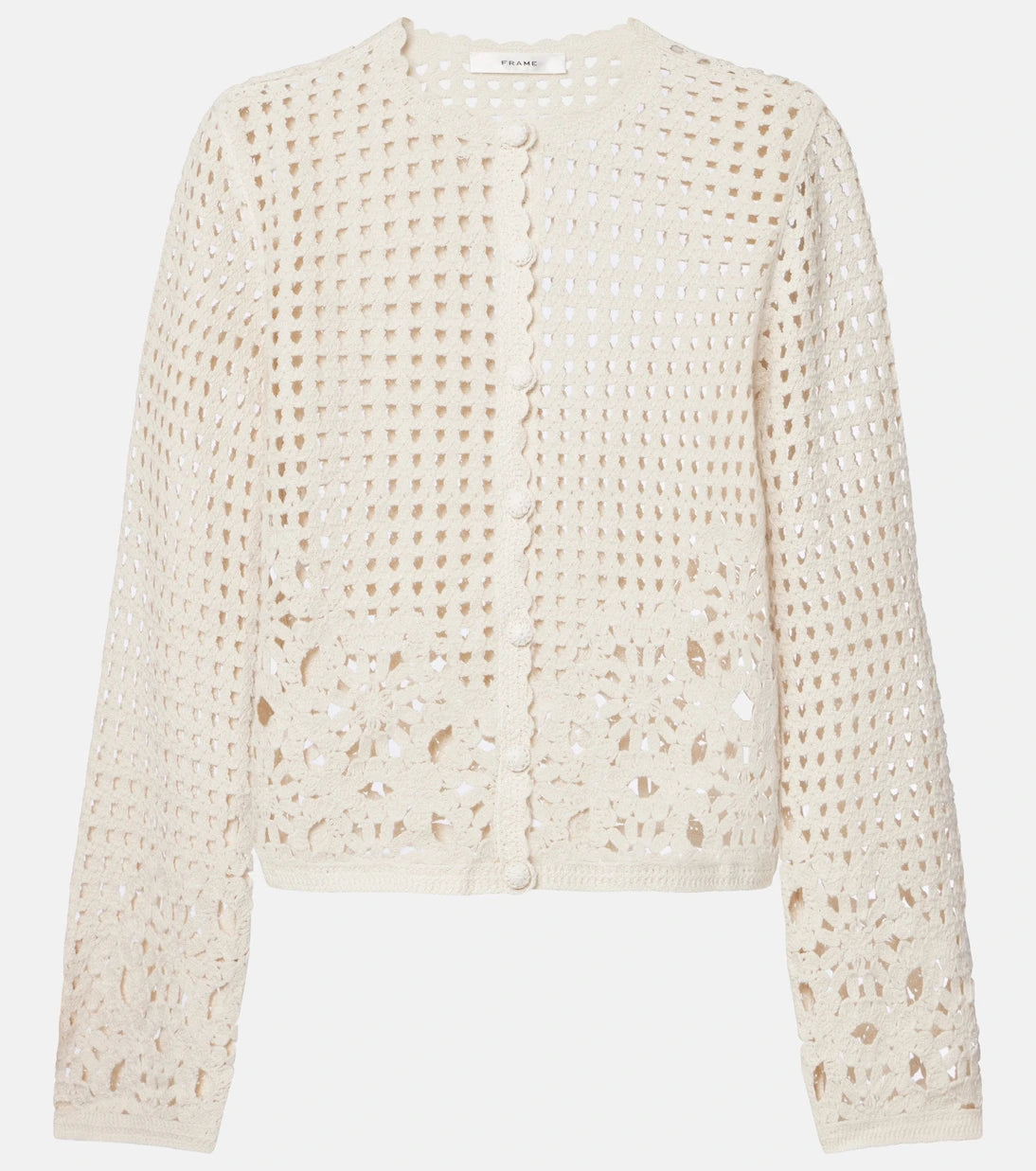 Frame - Postcard crochet cotton cardigan