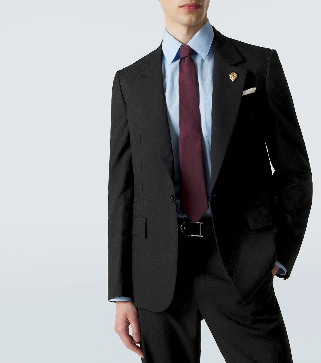 Gucci - GG cotton and silk jacquard tie