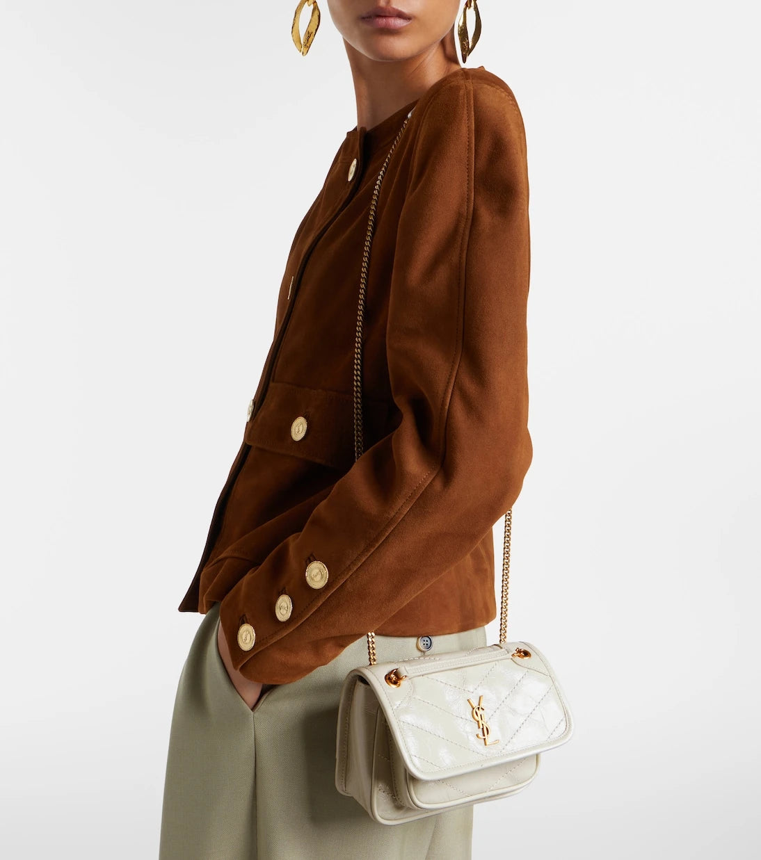 Saint Laurent - Niki Cassandre Mini leather shoulder bag