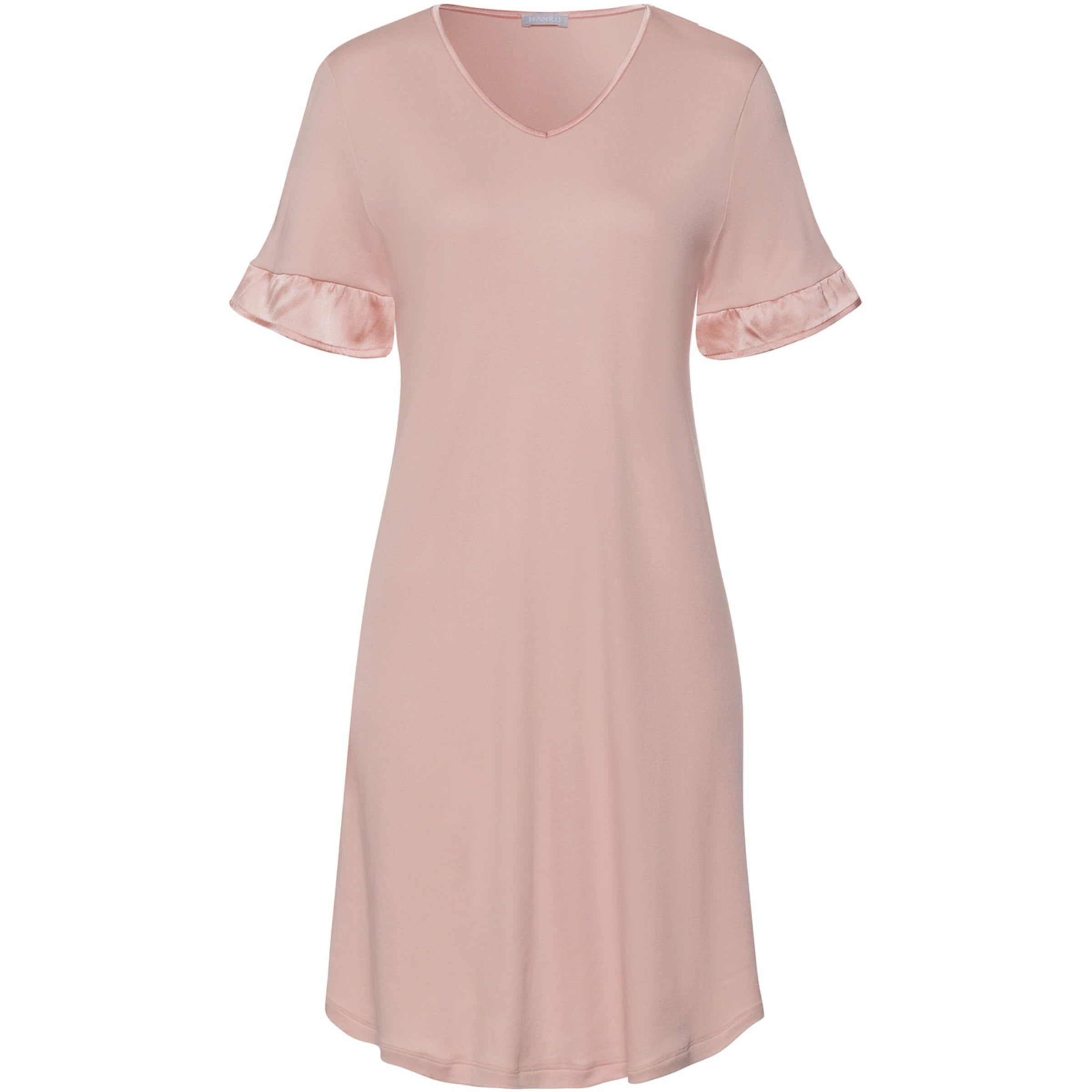 Hanro Nude Cotton-Blend Short-Sleeve Claire Nightdress