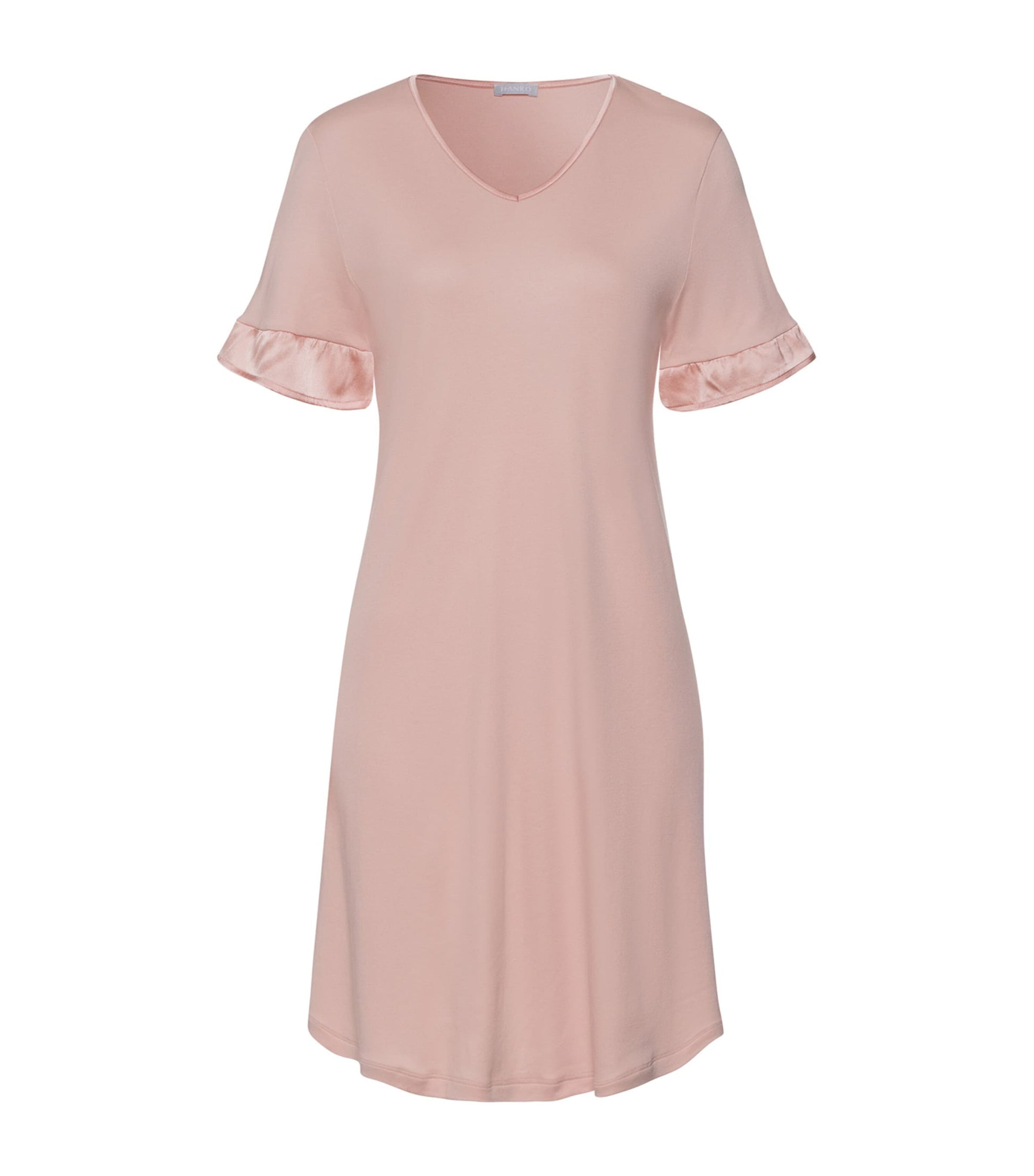 Hanro Nude Cotton-Blend Short-Sleeve Claire Nightdress