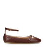 Brown Leather Misty Ballet Flats