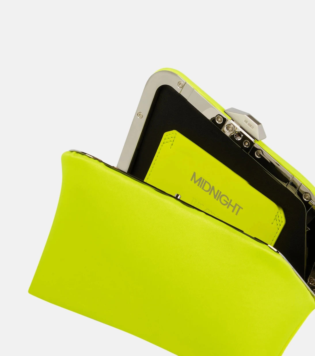 The Attico - Midnight satin clutch