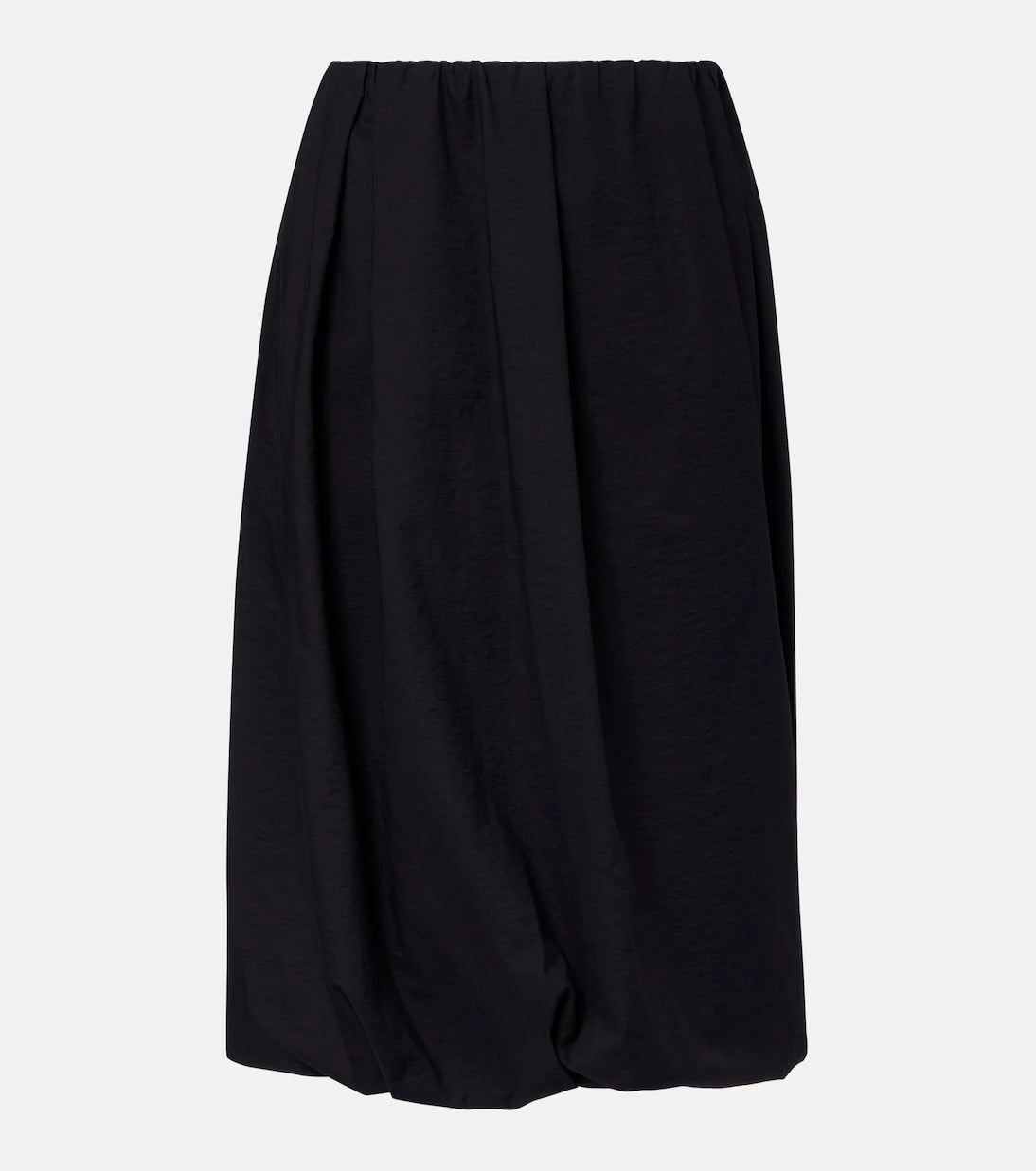 Brunello Cucinelli - Gathered cotton-blend midi skirt