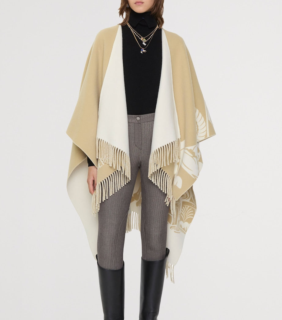 Burberry Beige Wool-Cashmere EKD Cape